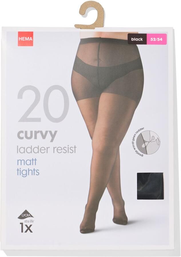 HEMA Panty 20denier Curvy Anti-ladder Zwart (zwart) - Foto 2