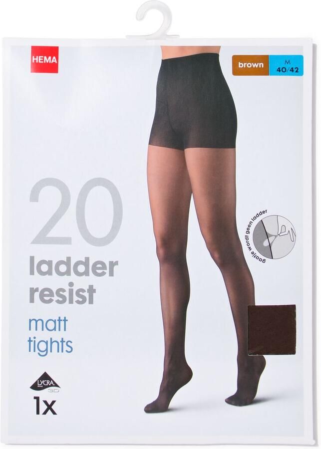 HEMA Panty Antiladder 20 Denier Mat Bruin (bruin) - Foto 2