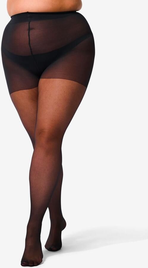 HEMA Panty Antiladder Curvy 20 Denier Mat Zwart (zwart)