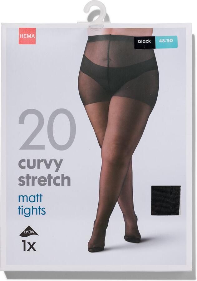 HEMA Panty Curvy Stretch 20 Denier Zwart (zwart)
