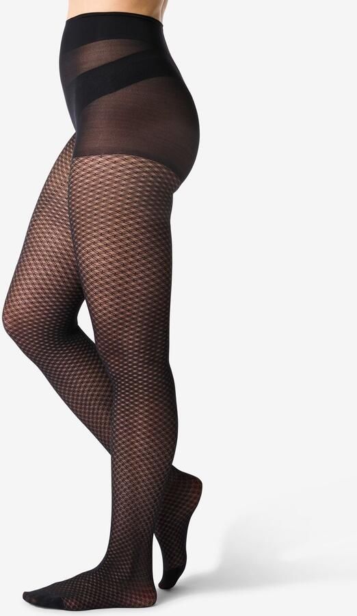 HEMA Panty Fashion Dessin Zwart (zwart)