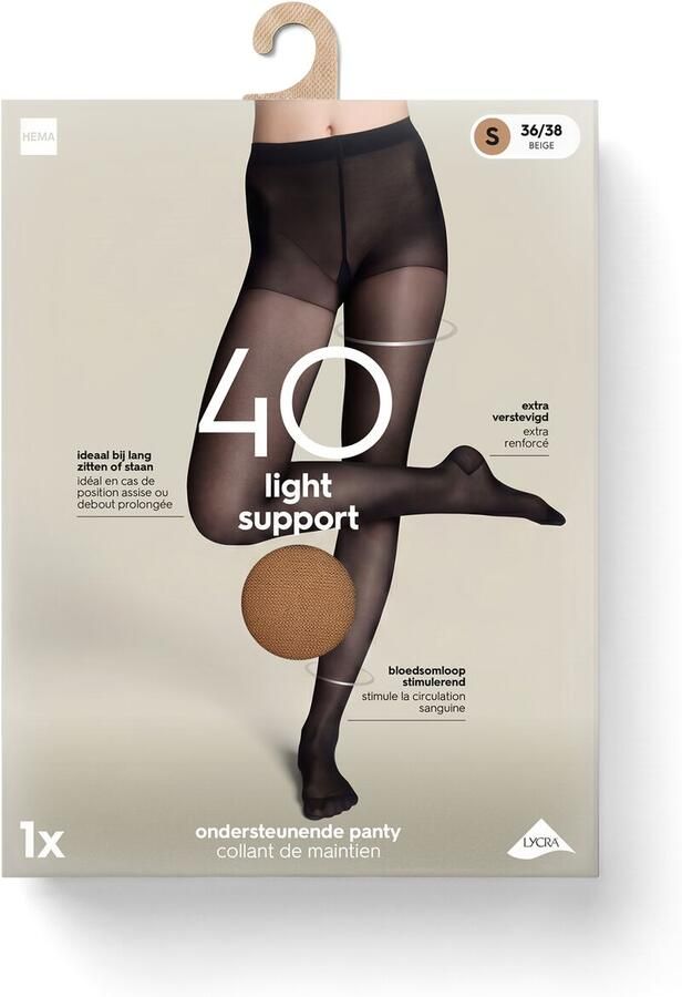 HEMA Panty Light Support 40 Denier Glans Beige (beige) - Foto 2