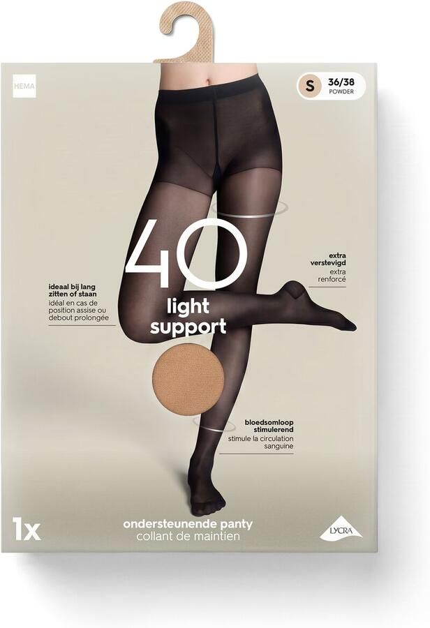 HEMA Panty Light Support 40 Denier Glans Poeder - Foto 2