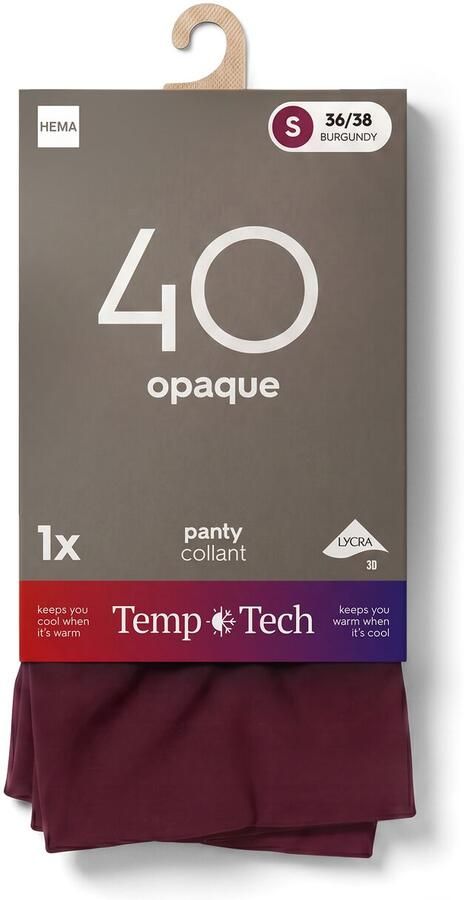 HEMA Temp Tech Panty 40denier Aubergine (aubergine) - Foto 2
