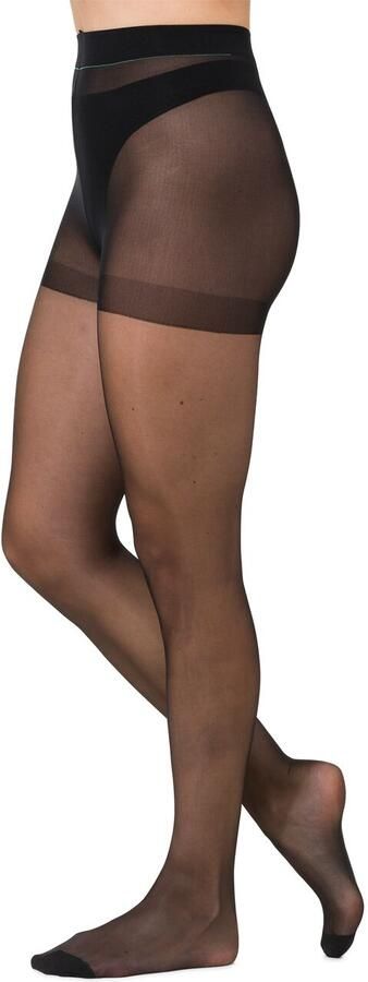 HEMA Pantys Glanzend 15denier 2 Stuks Zwart (zwart)