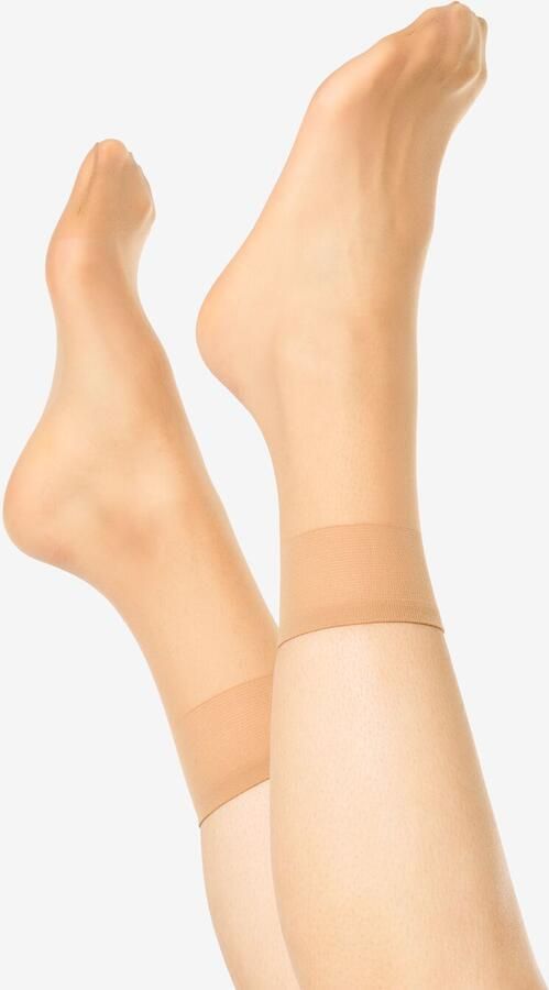 HEMA Pantysokken 15denier Anti-ladder Mat 2 Paar Poeder (poeder)