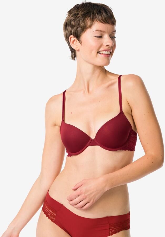 HEMA Push-up Bh Met Beugel Donkerrood (donkerrood) - Foto 3