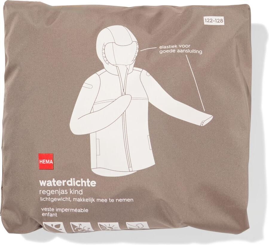 HEMA Kinderregenjas Lichtgewicht Taupe (taupe)
