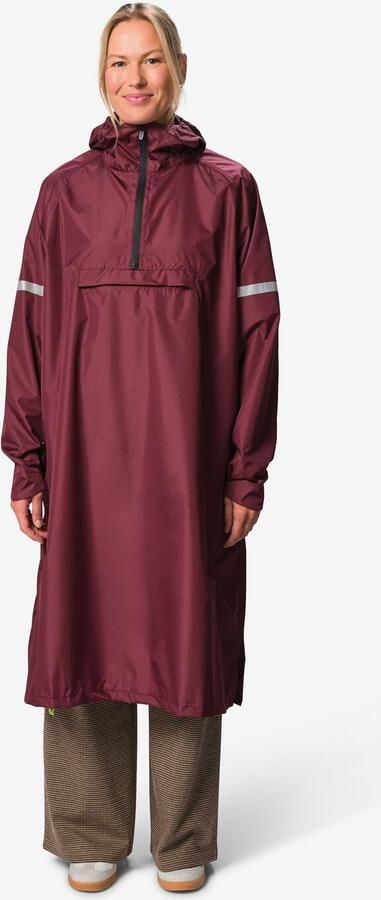 HEMA Regenponcho Voor Volwassenen Puck Donkerrood (donkerrood) - Foto 2