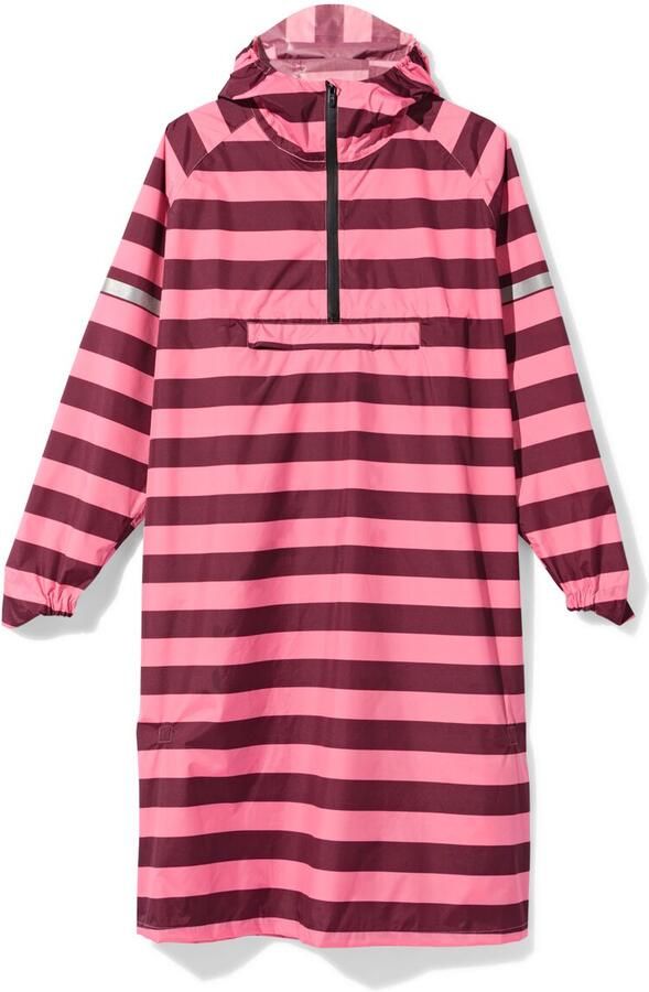 HEMA Regenponcho Voor Volwassenen Strepen Roze (roze)