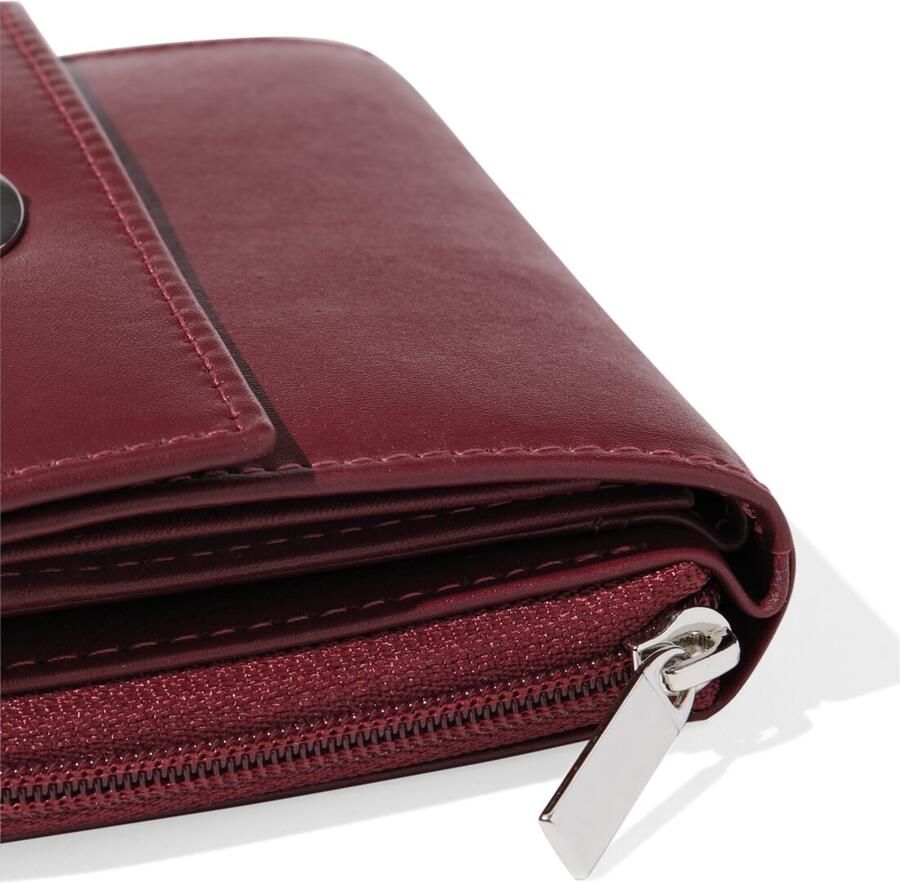 HEMA Ritsportemonnee Met Flap Leer Rood - Foto 2