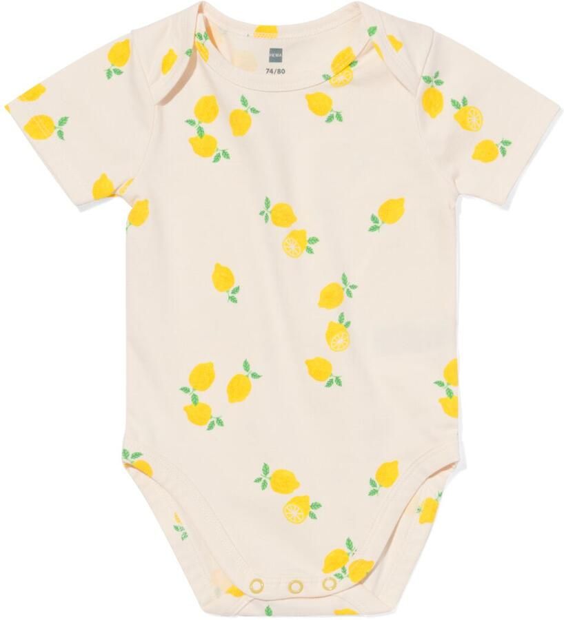 HEMA Romper Katoen Met Stretch Fruit Geel (geel) - Foto 2