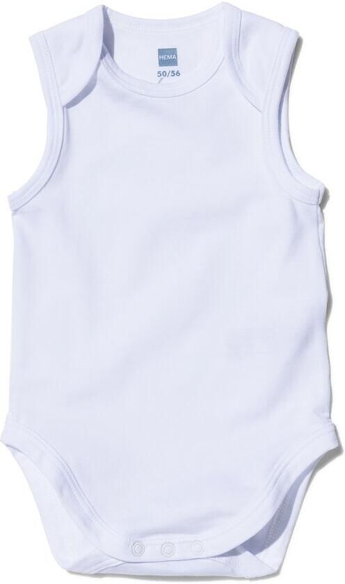HEMA Romper Organic Katoen Stretch Mouwloos 2 Stuks Wit - Foto 2