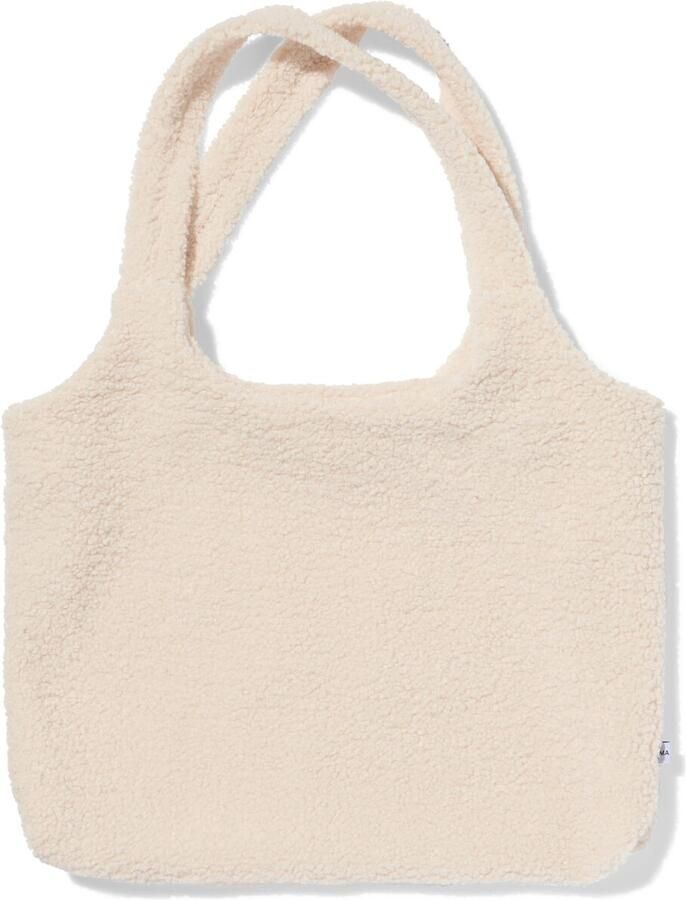 HEMA Schoudertas 50x37cm Teddy Crème - Foto 2