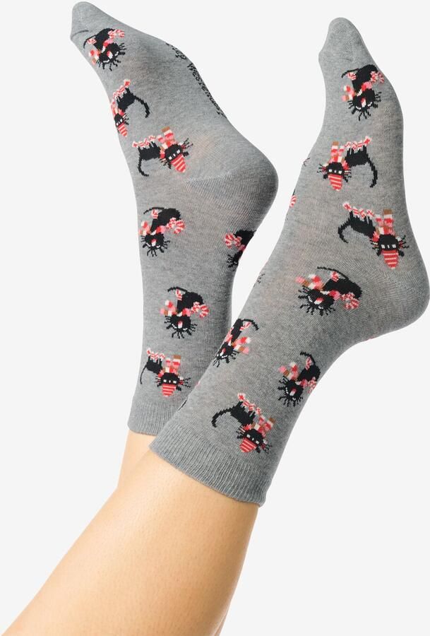 HEMA Siepie Damessokken Grijsmelange (grijsmelange)