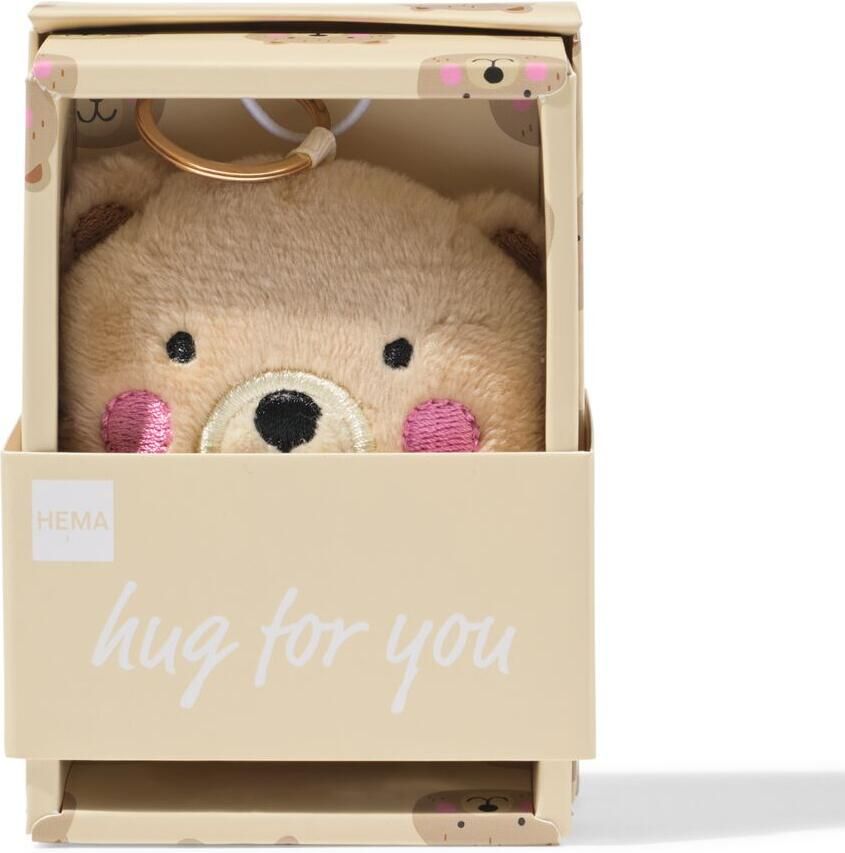 HEMA Sleutelhanger 7x5.5cm Teddybeer Beige