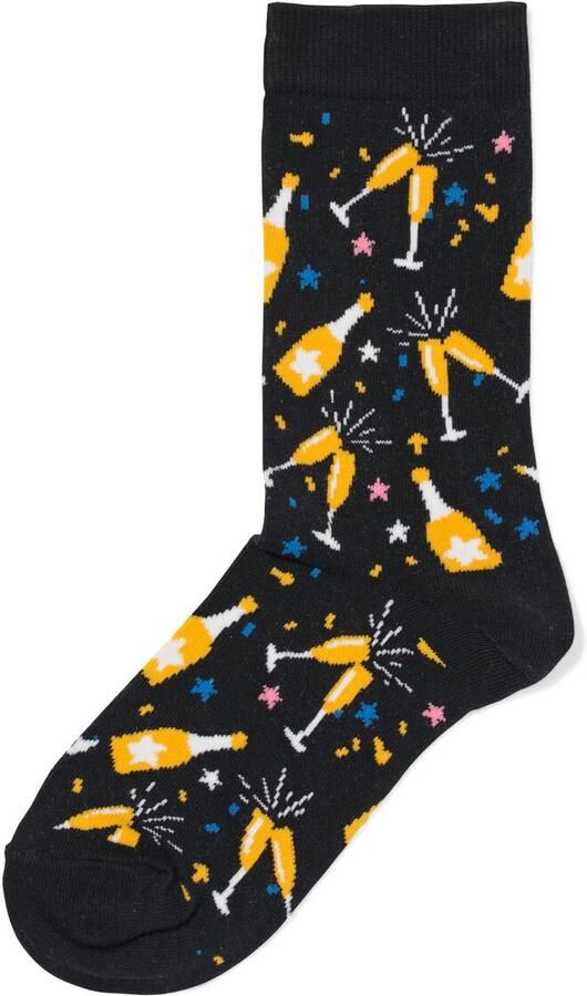 HEMA Sokken Voor Volwassenen 'cheers' Zwart (zwart) - Foto 2