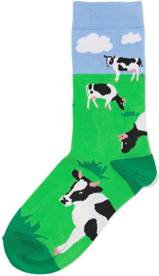 HEMA Sokken Voor Volwassenen 'hi There' Groen (groen) - Foto 2