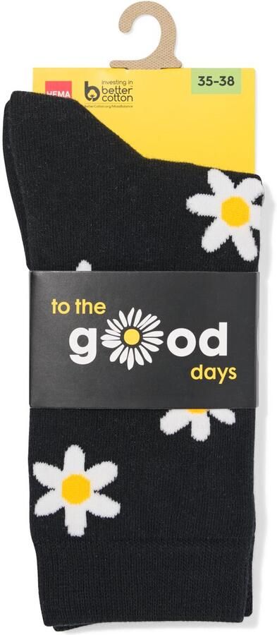 HEMA Sokken Voor Volwassenen 'good Days' Zwart (zwart)