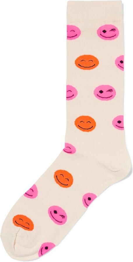 HEMA Sokken Voor Volwassenen 'smile' Beige (beige) - Foto 2