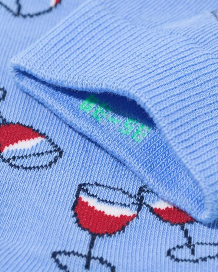 HEMA Sokken Voor Volwassenen 'toast To The Host' Blauw (blauw)