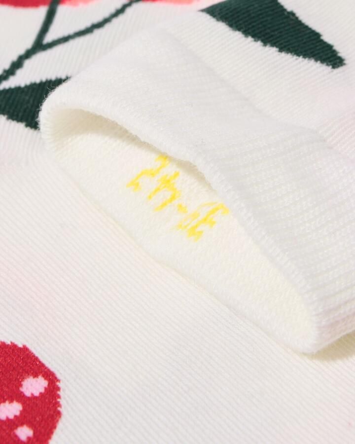 HEMA Sokken Voor Volwassenen 'cherry Much' Gebroken Wit (gebroken wit)