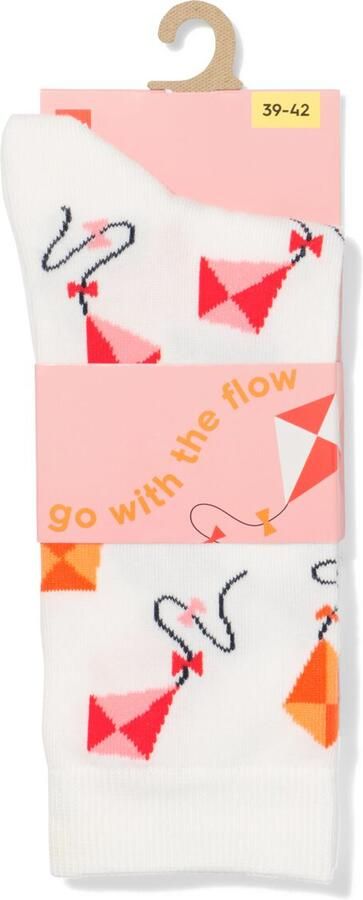 HEMA Sokken Voor Volwassenen 'go With The Flow' Gebroken Wit (gebroken wit) - Foto 2