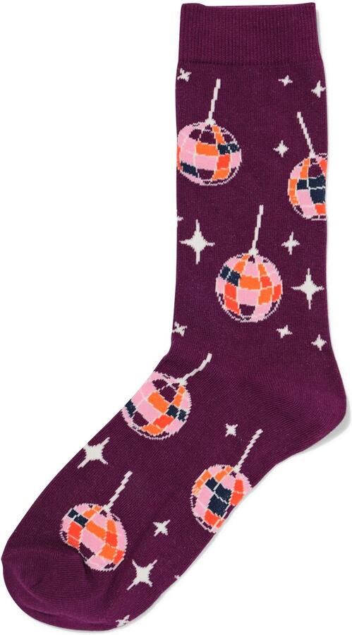 HEMA Sokken Voor Volwassenen 'let's Dance' Paars (paars) - Foto 3