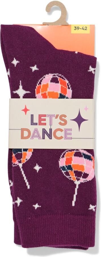 HEMA Sokken Voor Volwassenen 'let's Dance' Paars (paars) - Foto 2