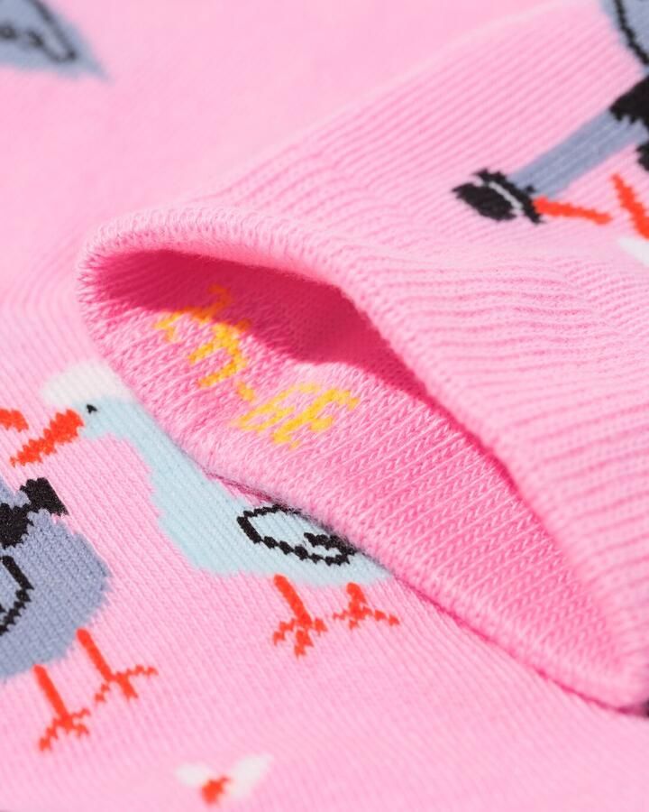 HEMA Sokken Voor Volwassenen 'love Birds' Roze (roze)