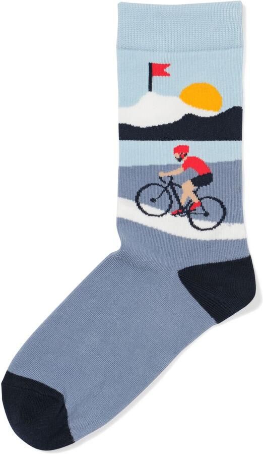 HEMA Sokken Voor Volwassenen 'you Can Do It' Middenblauw (middenblauw) - Foto 3