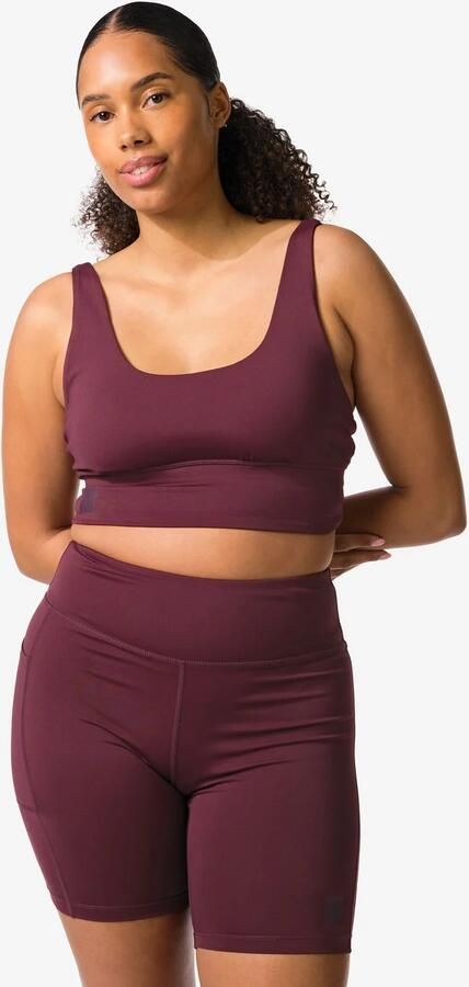 HEMA Sportbh Light Support Zonder Beugel Bordeauxrood (bordeauxrood)
