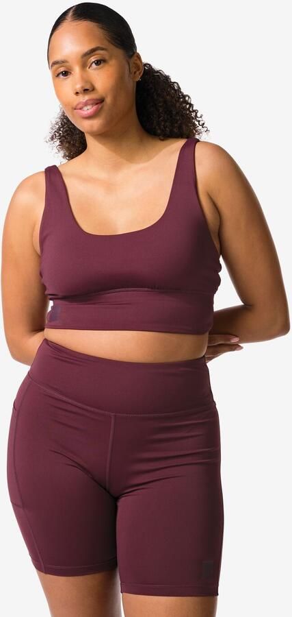 HEMA Sportbh Light Support Zonder Beugel Bordeauxrood (bordeauxrood)