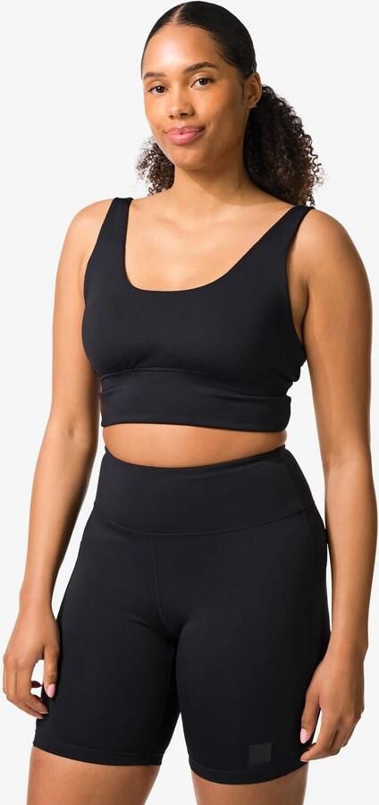HEMA Sportbh Light Support Zonder Beugel Zwart (zwart)