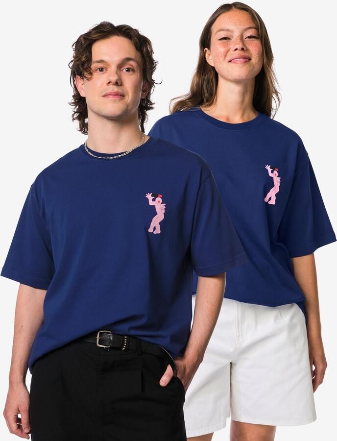 HEMA T-shirt Voor Volwassenen Pride Donkerblauw (donkerblauw)