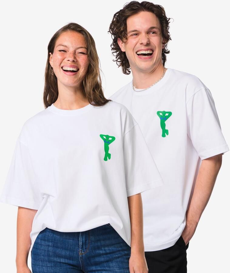HEMA T-shirt Voor Volwassenen Pride Wit (wit)