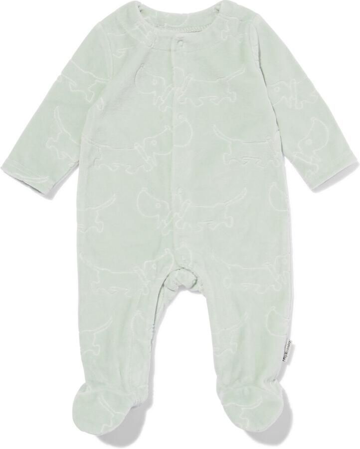 HEMA Takkie Babyboxpakje Velours Lichtgroen (lichtgroen)