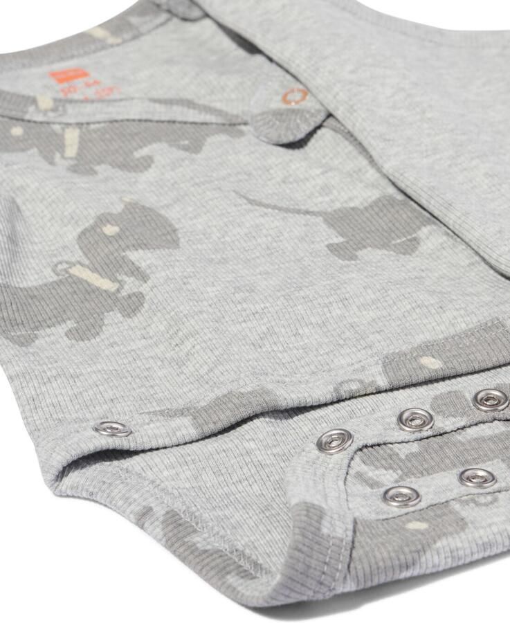 HEMA Takkie Babyromper Jersey Meegroei Grijsmelange (grijsmelange) - Foto 2