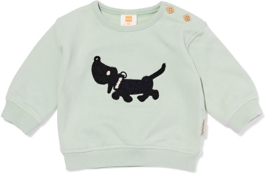 HEMA Takkie Babytrui Sweatstof Groen (groen)