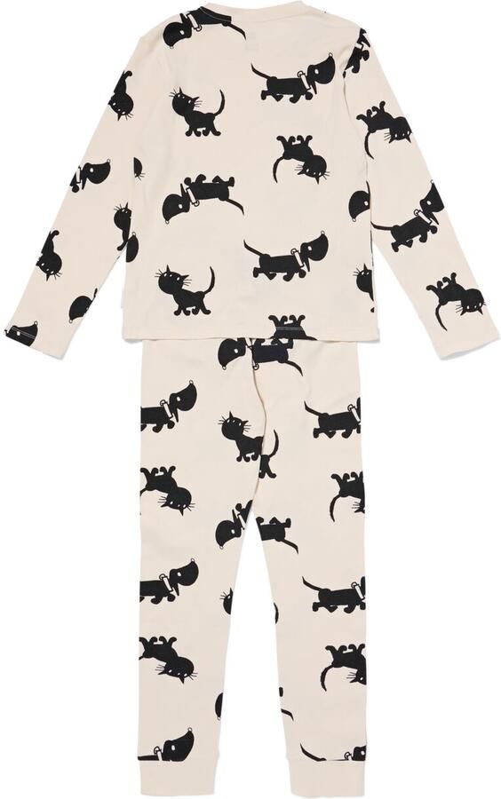 HEMA Takkie En Siepie Kinderpyjama Rib Gebroken Wit (gebroken wit)