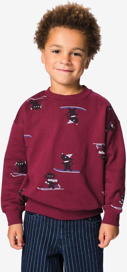 HEMA Takkie En Siepie Kindertrui Sweatstof Bordeauxrood
