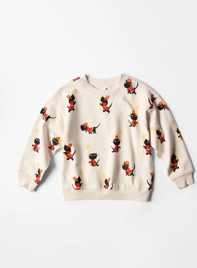 HEMA Takkie En Siepie Kindertrui Sweatstof Sint Ecru
