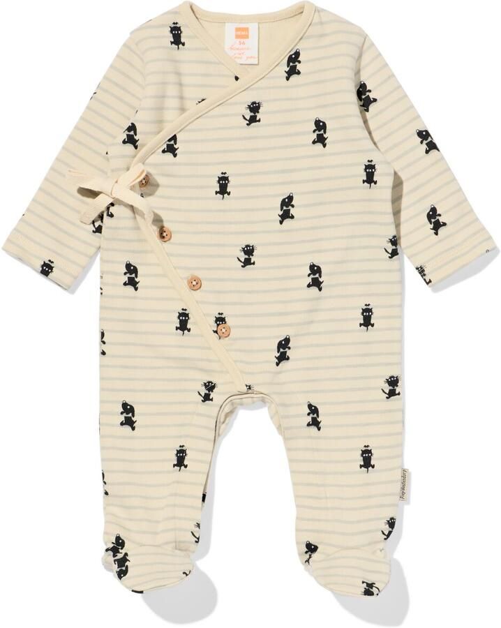 HEMA Takkie En Siepie Newborn Boxpakje Jersey Strepen Ecru (ecru) - Foto 2