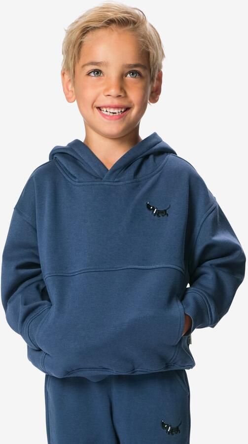 HEMA Takkie Kinderhoodie Sweatstof Blauw (blauw)