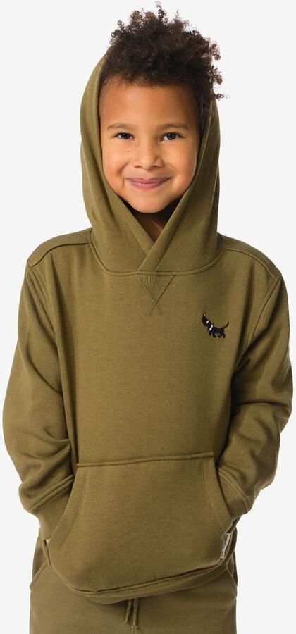 HEMA Takkie Kinderhoodie Sweatstof Olijf (olijf) - Foto 2