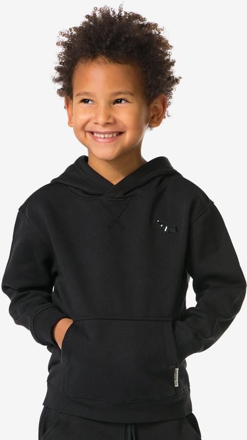 HEMA Takkie Kinderhoodie Sweatstof Zwart (zwart) - Foto 2