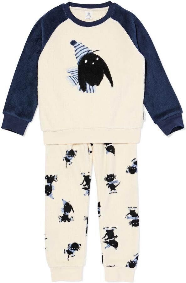 HEMA Takkie Kinderpyjama Fleece Gebroken Wit
