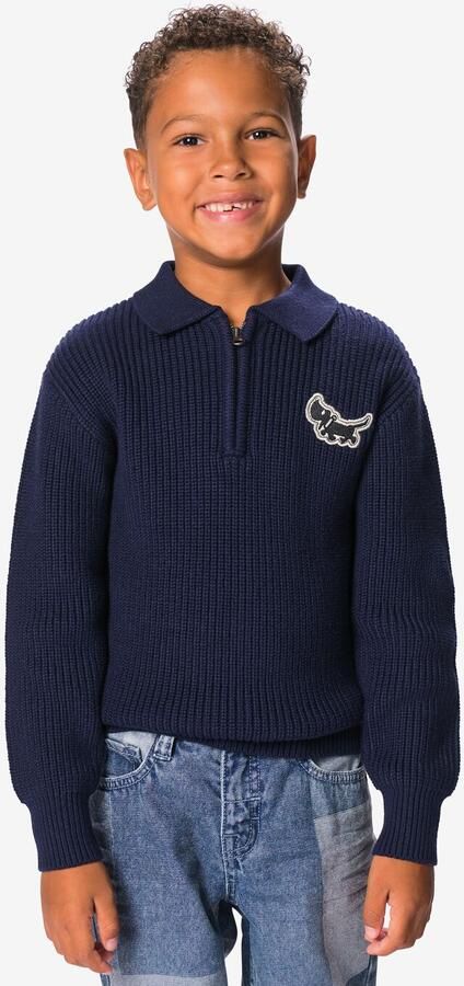HEMA Takkie Kindertrui Gebreid Donkerblauw