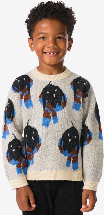 HEMA Takkie Kindertrui Jacquard Ecru (ecru) - Foto 2