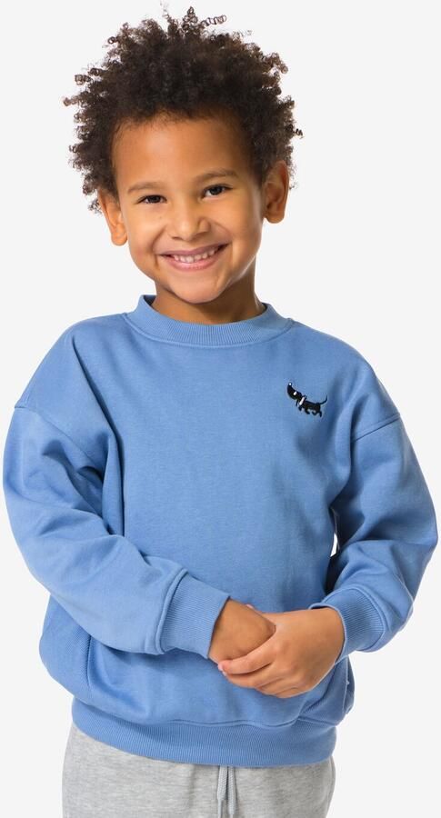 HEMA Takkie Kindertrui Sweatstof Blauw (blauw) - Foto 2